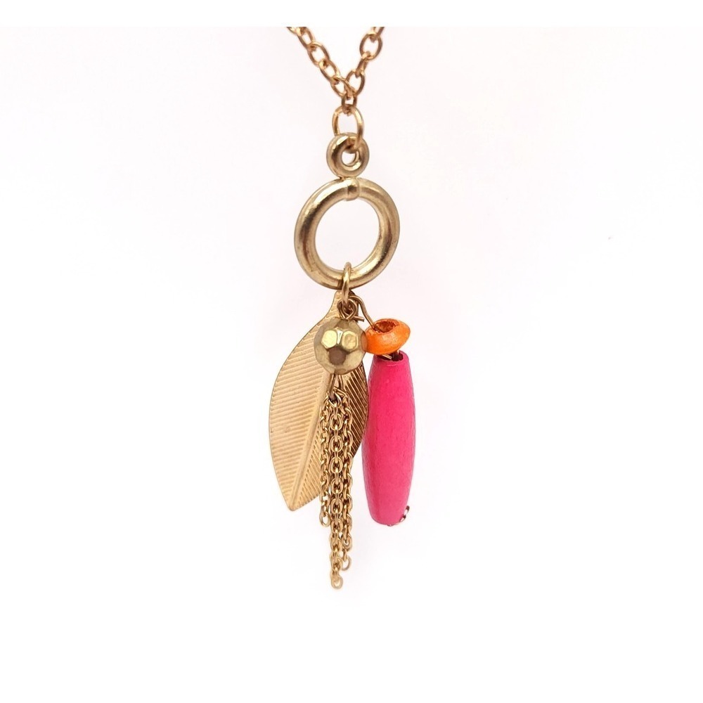 Gold Tone Multi Charm‎ Boho Necklace